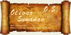 Oliver Šumanac vizit kartica